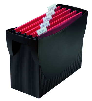 Organizare si arhivare - Suport plastic pentru 20 dosare suspendabile, HAN Swing - negru