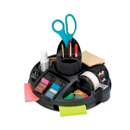 Accesorii pentru birou - Suport rotativ pentru accesorii 3M C91, echipat, negru