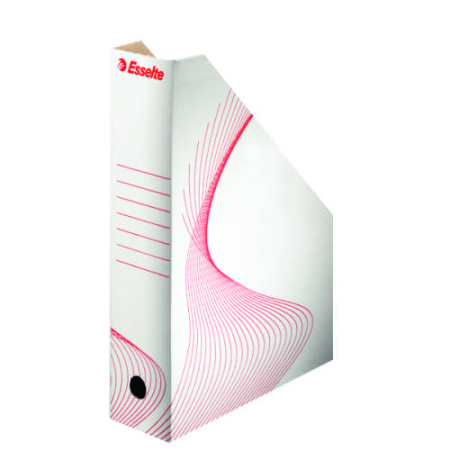 Accesorii pentru birou - Suport vertical pentru cataloage, din carton alb, ESSELTE