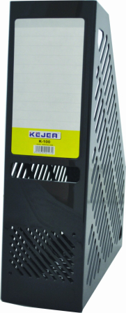 Accesorii pentru birou - Suport vertical plastic pentru cataloage,  75mm, KEJEA - negru
