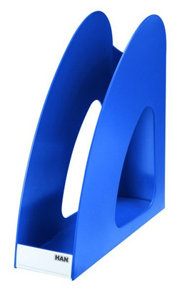 Accesorii pentru birou - Suport vertical plastic pentru cataloage HAN Twin - albastru