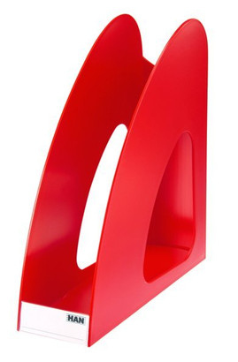 Accesorii pentru birou - Suport vertical plastic pentru cataloage HAN Twin - rosu