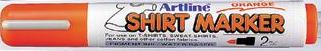 Markere pentru textile - T-Shirt marker ARTLINE, corp plastic, varf rotund 2.0mm - portocaliu