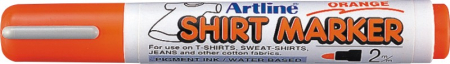 Markere pentru textile - T-Shirt marker ARTLINE, corp plastic, varf rotund 2.0mm - portocaliu pastel