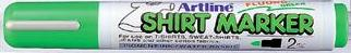Markere pentru textile - T-Shirt marker ARTLINE, corp plastic, varf rotund 2.0mm - verde fluorescent