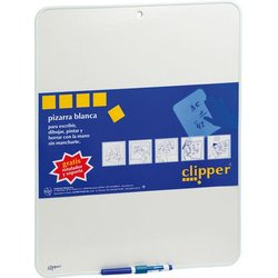 Rechizite scolare - Tablita pentru scris 25.5 x 18 cm + marker, CLIPPER - alba