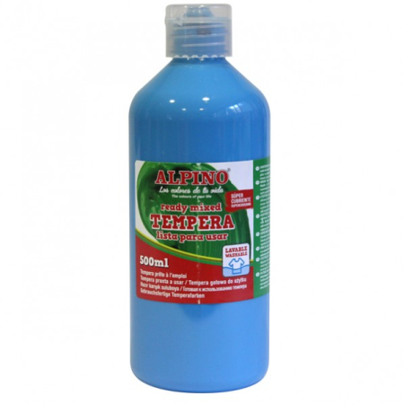 Rechizite scolare - Tempera lavabila, 500ml, Alpino - bleu