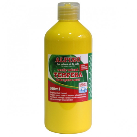 Rechizite scolare - Tempera lavabila, 500ml, Alpino - galbena