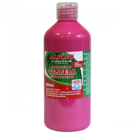 Rechizite scolare - Tempera lavabila, 500ml, Alpino - magenta