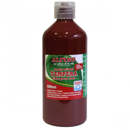 Rechizite scolare - Tempera lavabila, 500ml, Alpino - maro