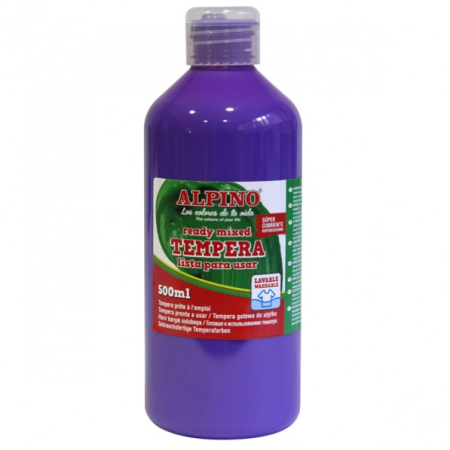 Rechizite scolare - Tempera lavabila, 500ml, Alpino - mov