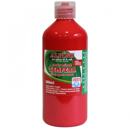 Rechizite scolare - Tempera lavabila, 500ml, Alpino - rosie