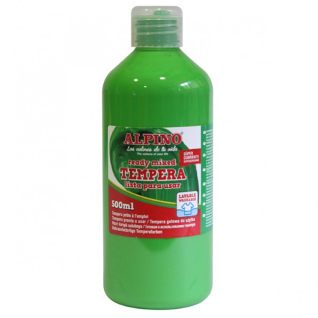 Rechizite scolare - Tempera lavabila, 500ml, Alpino - verde deschis