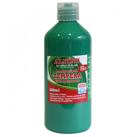 Rechizite scolare - Tempera lavabila, 500ml, Alpino - verde inchis