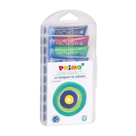 Rechizite scolare - Tempera Morocolor Primo, 12 ml, 10 culori/cutie