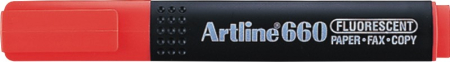 Instrumente de scris si corectura - Textmarker ARTLINE 660, varf tesit 1.0-4.0mm - rosu fluorescent