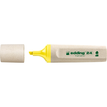 Textmarkere - Textmarker Edding Ecoline, varf retezat, 2-5 mm, galben