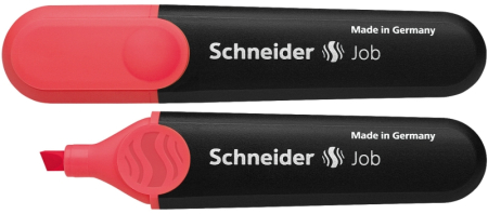 Instrumente de scris si corectura - Textmarker SCHNEIDER Job, varf tesit 1+5mm - rosu