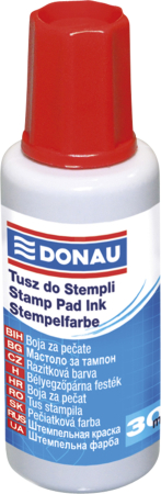 Accesorii pentru birou - Tus stampile, 30ml, DONAU - rosu
