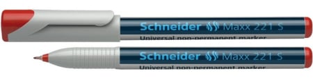 Instrumente de scris si corectura - Universal non-permanent marker SCHNEIDER Maxx 221 S, varf 0.4mm - rosu