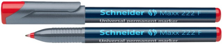 Instrumente de scris si corectura - Universal permanent marker SCHNEIDER Maxx 222 F, varf 0.7mm - rosu