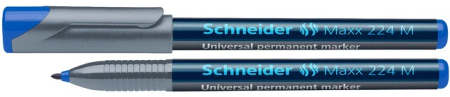 Instrumente de scris si corectura - Universal permanent marker SCHNEIDER Maxx 224 M, varf 1mm - albastru