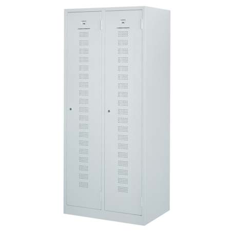 Mobilier si accesorii birou - Vestiar metalic, 2 usi/2 canate, gri, 59x50x180 cm