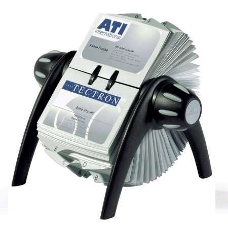 Organizare si arhivare - Visifix Flip Durable, rotativ, 400 carti de vizita, negru