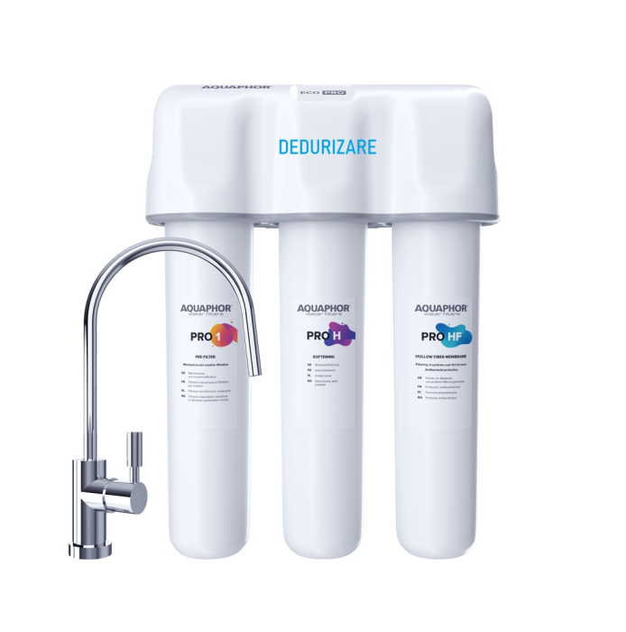 Filtru Aquaphor Crystal Eco H PRO, cu PRO1 PRO H PRO HF pentru filtrare, dedurizare si protectie bacteriana [1]