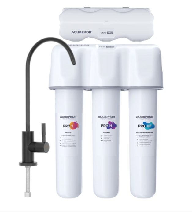 Filtru Aquaphor Crystal Eco H PRO, cu PRO1 PRO H PRO HF, Baterie Neagra, pentru filtrare, dedurizare si protectie bacteriana [1]