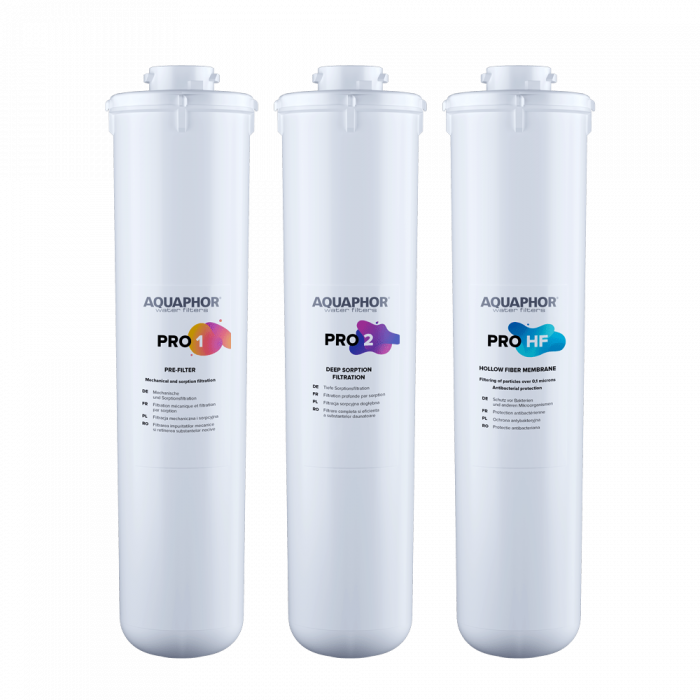 Pachet Filtru Aquaphor Crystal Eco PRO +  1 set cartuse de schimb Pro 1, Pro 2, Pro HF [3]