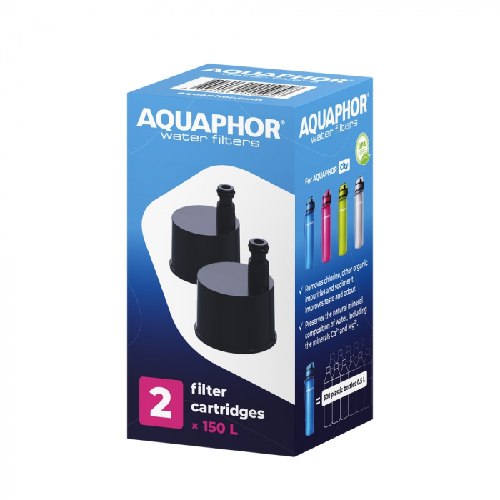 Set 2 cartuse filtrante x 150 l, pentru sticla cu filtru Aquaphor City [3]