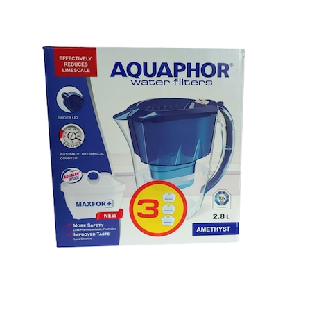 Cana filtranta Aquaphor Amethyst Albastra cu 3 cartuse Maxfor+ incluse [4]
