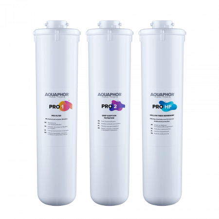 Pachet Filtru Aquaphor Crystal Eco PRO +  1 set cartuse de schimb Pro 1, Pro 2, Pro HF [2]