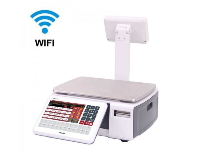 Cantar cu etichetare T-Scale PE7-15K-MR-WiFi 15Kg cu display client, avizat metrologic. [1]