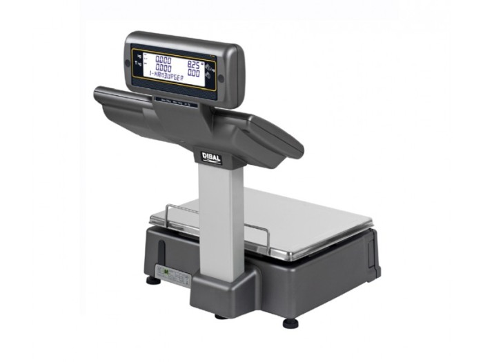 Cantar cu etichete Dibal Mistral M525 6/15kg dublu corp suport afisaj [2]