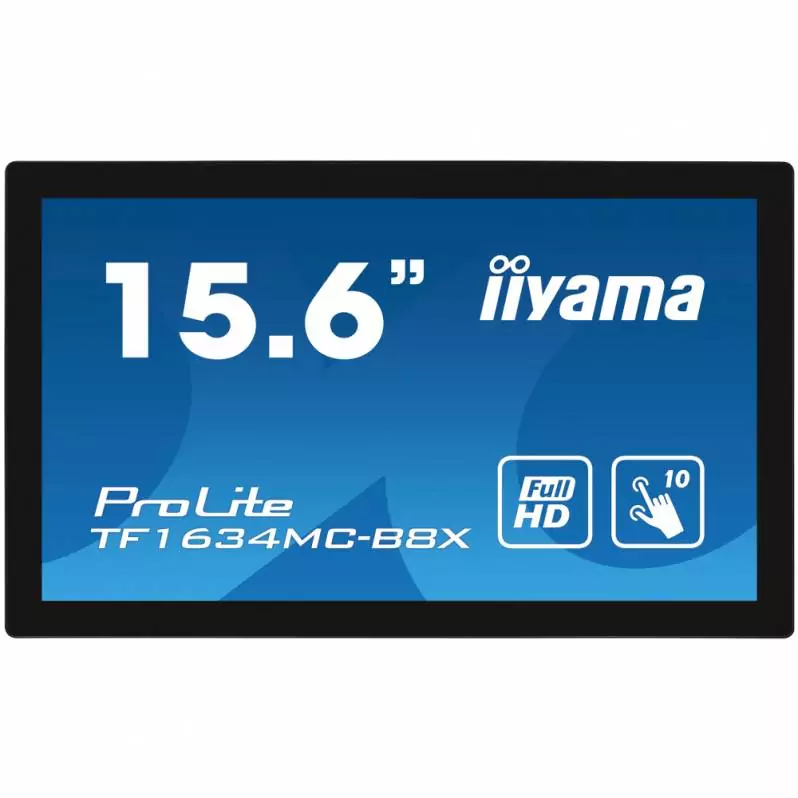 Monitor POS touchscreen iiyama ProLite TF1634MC-B8X, 16 inch, Full HD, PCAP, negru [2]