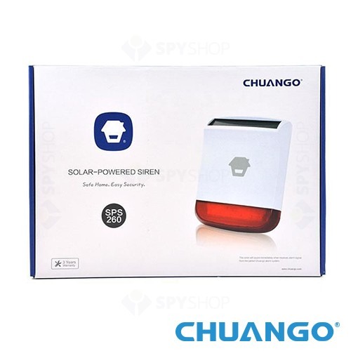 SIRENA DE EXTERIOR WIRELESS CU ENERGIE SOLARA CHUANGO SPS-260 [3]