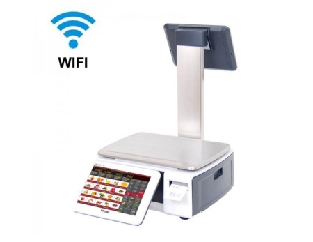 Cantare electronice - Cantar cu etichetare T-Scale P10-15K-MR-WiFi 15Kg cu display client, avizat metrologic