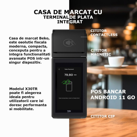 Casa de marcat cu POS integrat si cititor coduri de bare Beko X30TR [4]