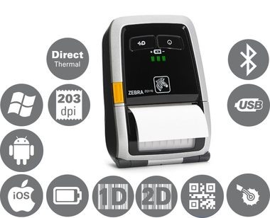Imprimanta portabila Zebra ZQ110 USB+Bluetooth+EDR [4]