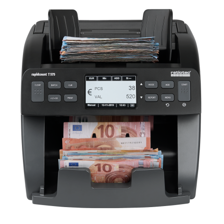 Masini numarat banii - Masina de numarat bancnote cu numarare cantitativa si valorica Ratiotec  Rapidcount T575