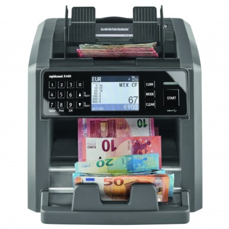 Masini numarat banii - Masina de numarat bancnote cu numarare cantitativa si valorica Ratiotec Rapidcount X400