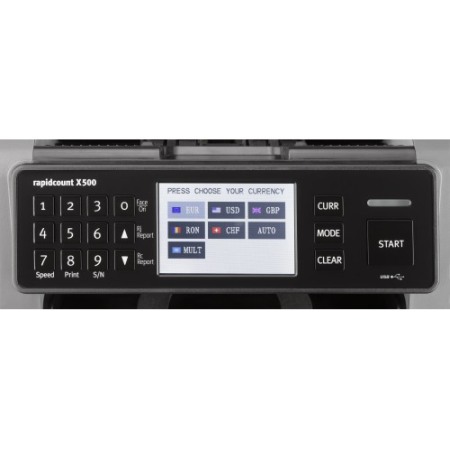 Masina de numarat bancnote cu numarare cantitativa si valorica  Ratiotec Rapidcount X500 [5]