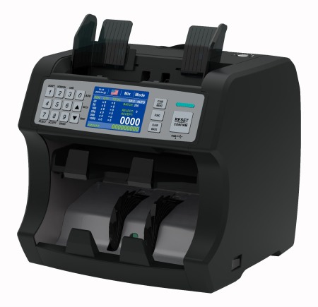 Masini numarat banii - Masina de numarat bani valorica pentru RON, EUR, USD, GBP, HUF, BGN, cu doi senzori imagine CIS, cu buzunar bancnote respinse, feeder orizontal