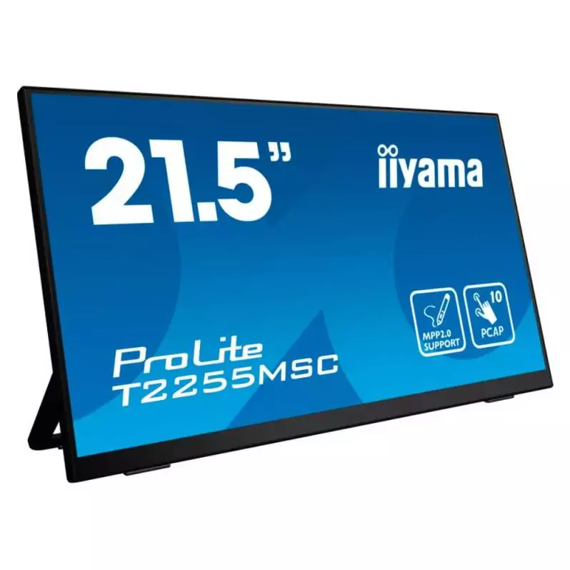 Monitoare TouchScreen - Monitor iiyama ProLite T2255MSC-B1, 21.5 inch, Full HD, PCAP, stand flexibil, negru