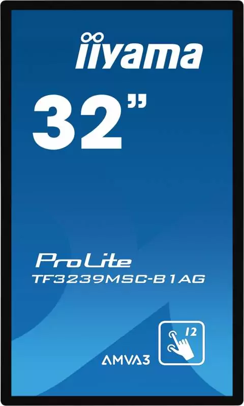Monitoare TouchScreen - Monitor interactiv iiyama ProLite TF3239MSC, 32 inch, Full HD, PCAP, negru