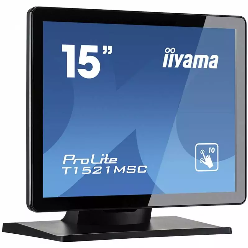 Monitoare TouchScreen - Monitor POS touchscreen iiyama ProLite T1521MSC, 15 inch, PCAP, negru