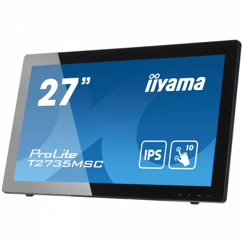 Monitoare TouchScreen - Monitor POS touchscreen iiyama ProLite T2735MSC, 27 inch, Full HD, PCAP, negru mat
