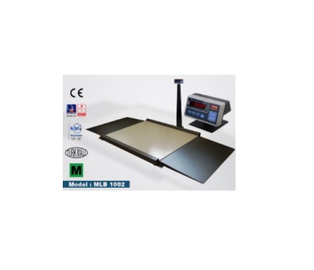 Platforma de cantarire cu o rampa de acces, inox, cu indicator 300 kg, 500 kg, 600 kg, 1000 kg, 1500 kg, 2000kg, 3000 kg [1]